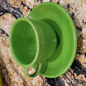 FIESTAWARE Shamrock Cup & Saucer - Fiesta Ware Tea Coffee